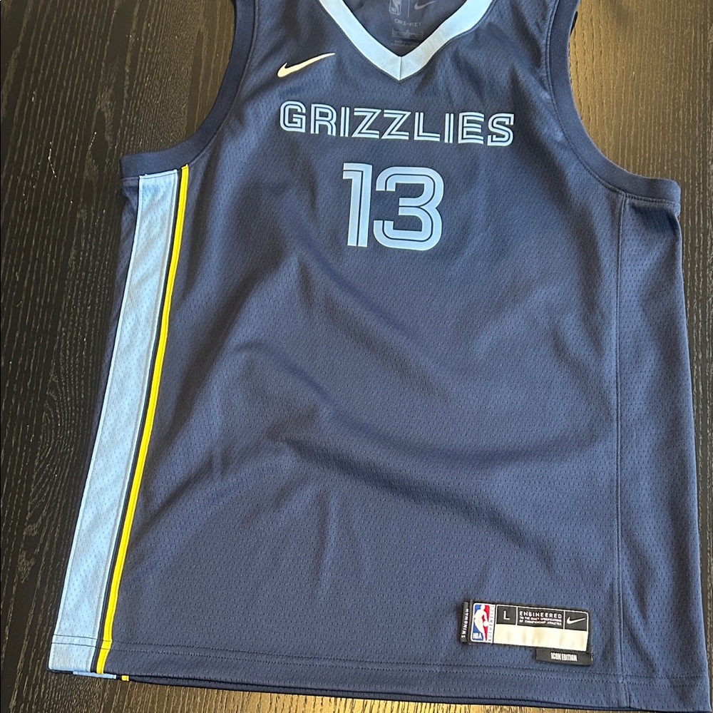 Nike Grizzlies Navy and Light Blue Jersey